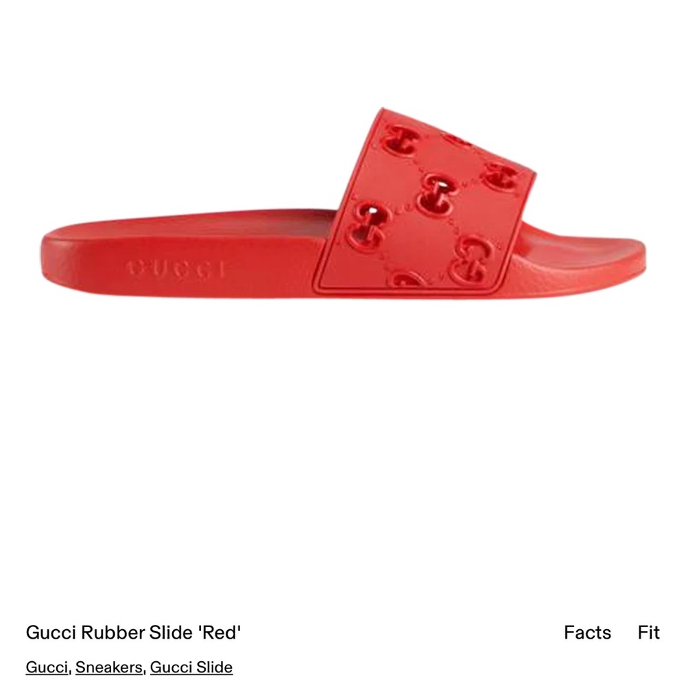 Gucci slides only worn once, comes with the original box,tags, shoe bags